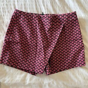 Zara Pink and Black Geometric Skort